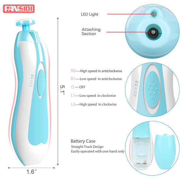 Fansidi baby care, electric baby nail trimmer baby nail file baby nail clipper