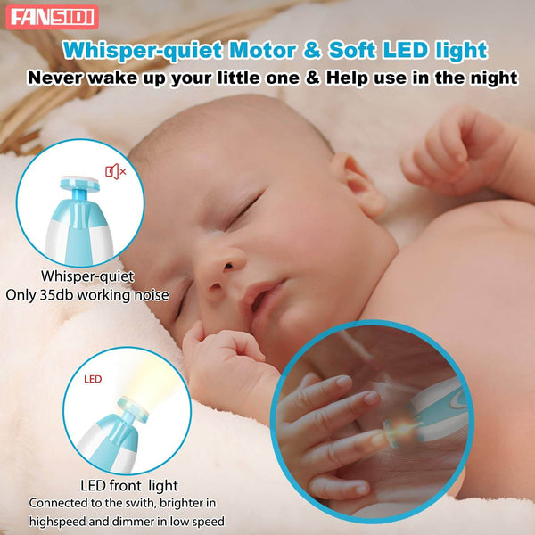 Fansidi baby care, electric baby nail trimmer baby nail file baby nail clipper