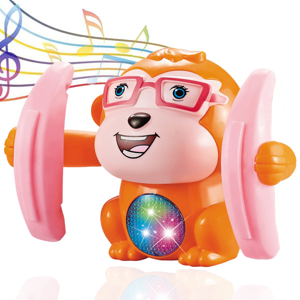 FANSIDI Baby Musical Toys, Electric Monkey Dancing Toy - Orange