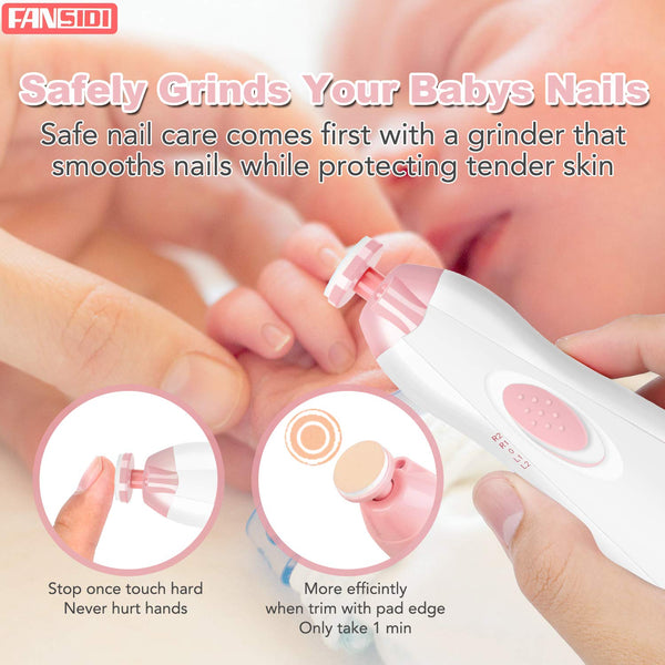 fansidi baby care, electric baby nail trimmer, baby nail clipper, baby nail file, infant baby