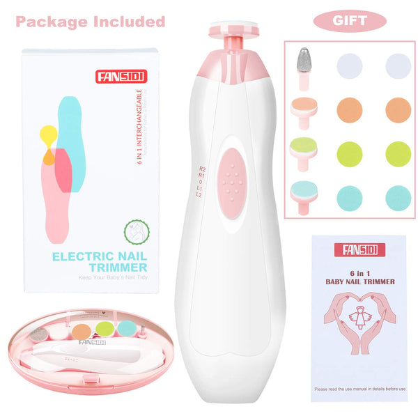 fansidi baby care, electric baby nail trimmer, baby nail clipper, baby nail file, infant baby