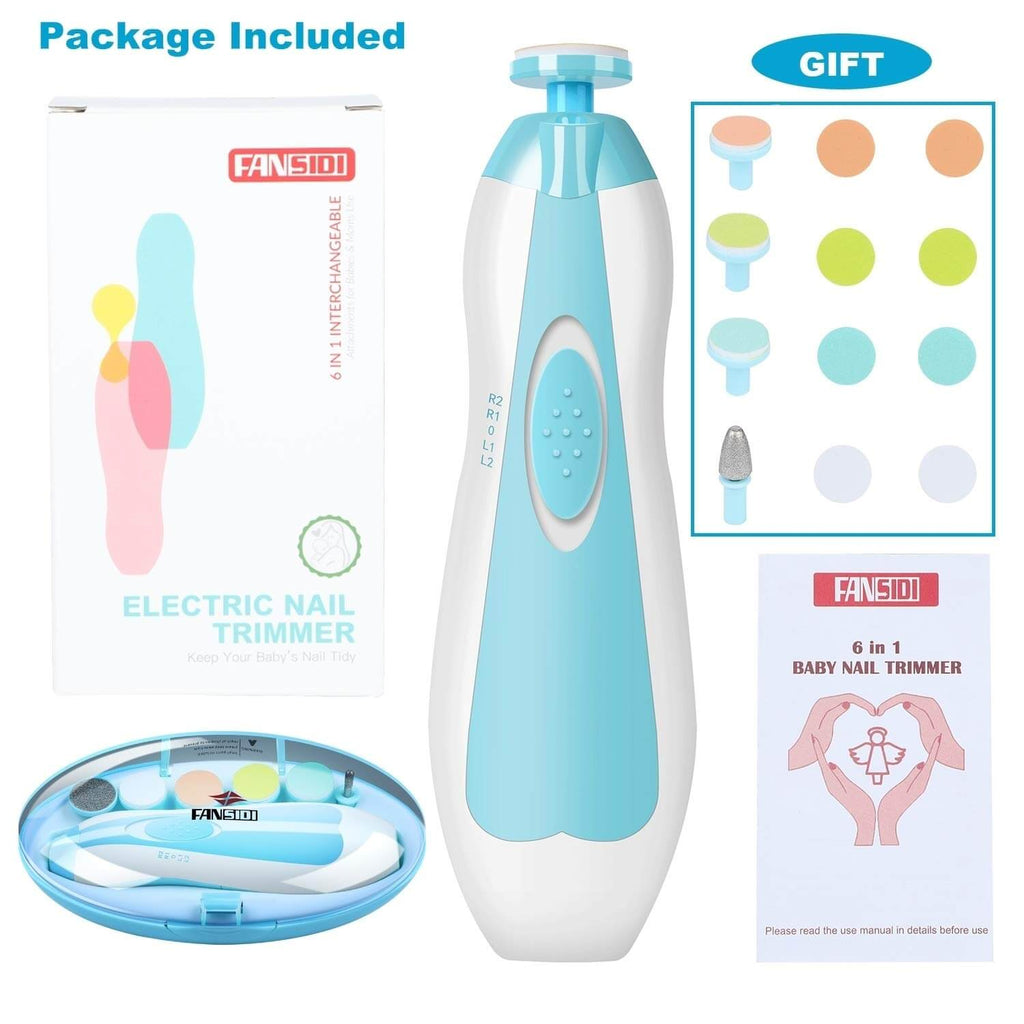 Baby Nail Trimmer, Fansidi Safe Baby Nail File - Electric Baby Nail Clipper for Newborn, Toddler