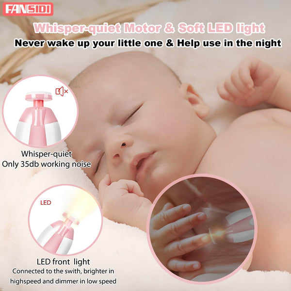 Fansidi baby care, electric baby nail trimmer baby nail file baby nail clipper