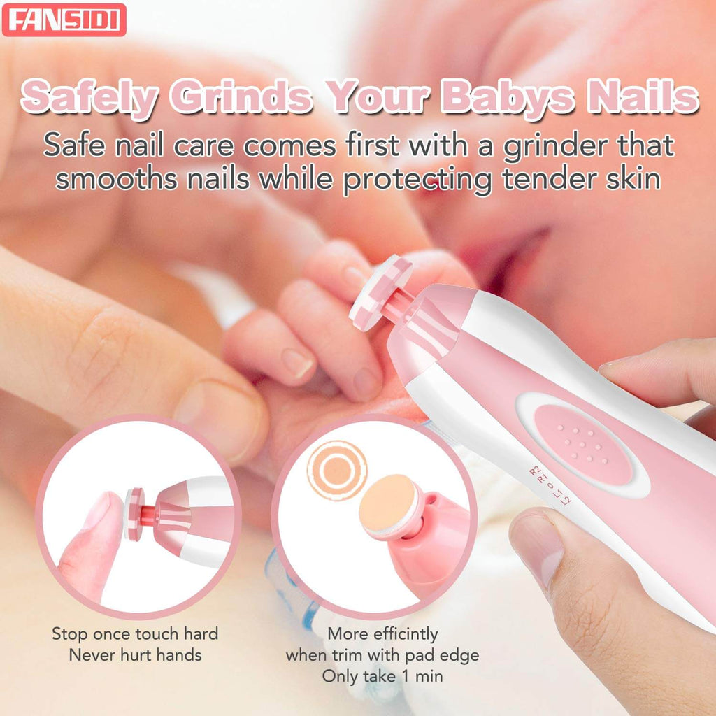 Baby Nail Trimmer Electric Baby Nail Clipper, Baby Nail File with LED –  Acelemart